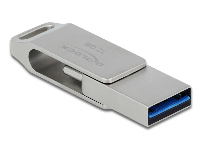 Delock USB Minnessticka 32 GB USB-C/USB-A – Silver, bild 4
