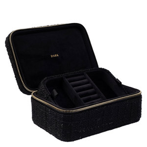 DARK Tweed Jewellery Box Black