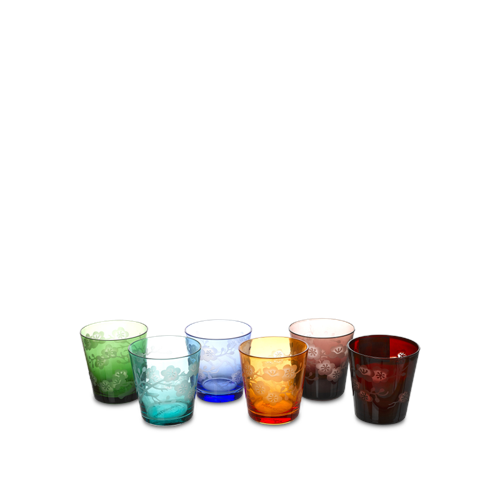 POLSPOTTEN - Blossom Glas - Flerfärgad - Set om 6