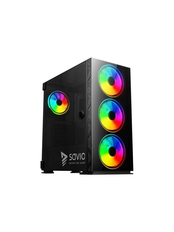 Savio Prime X1 ARGB - MDT - extended ATX - Chassi - Tower - Svart