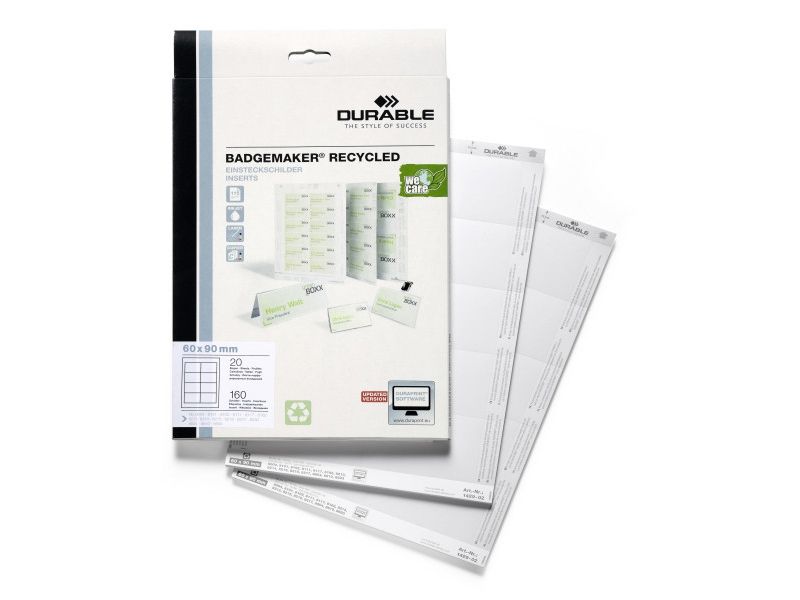 Insatser Durable 1429 60 x 90 mm A4 160 st