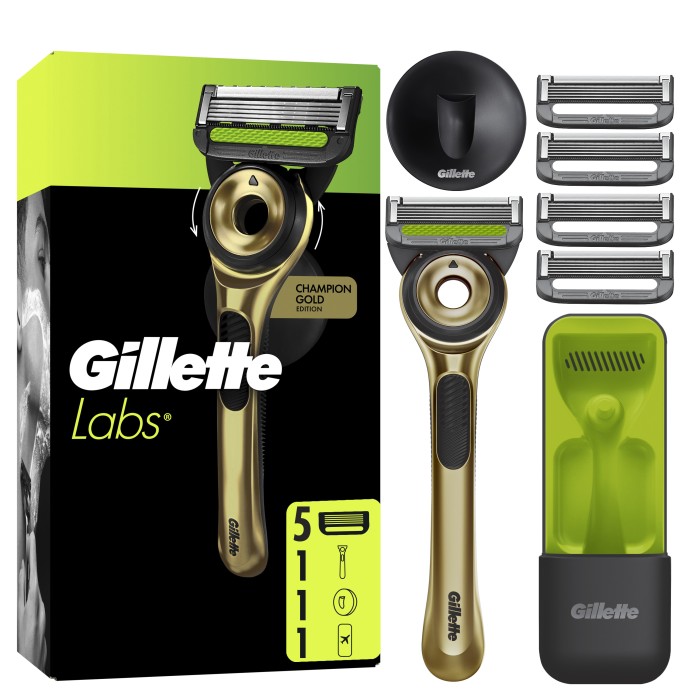 Gillette Labs Razor 5 blades + Hanger Gold
