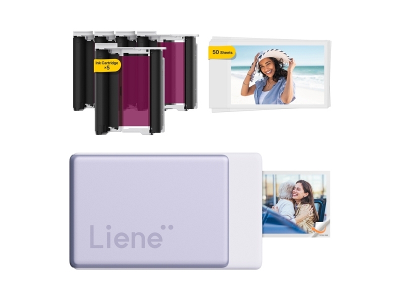 Liene Pearl N200 Pro fotoskrivare 2x3 portabel, lila