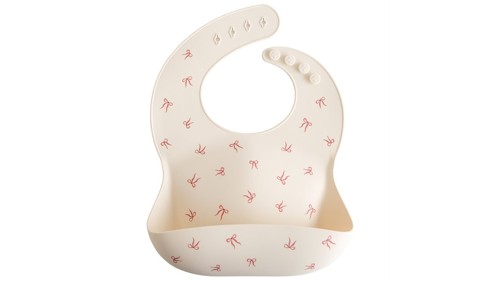 Mushie - Silicone Bib - Bows, bild 3