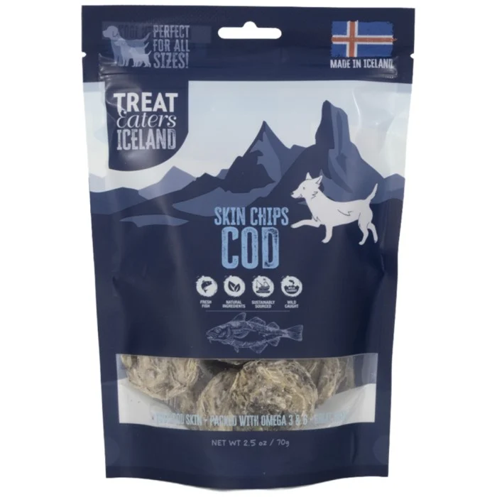 Treateaters Iceland Cod Skin Chips Large Bites 70 g