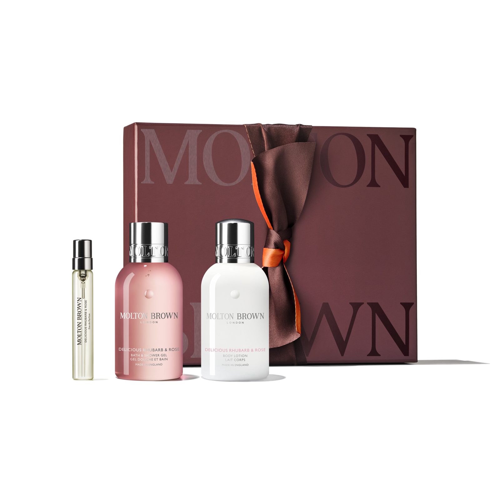 Molton Brown Gift Set Delicious Rhubarb & Rose Scent Layering Set