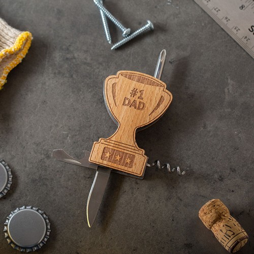 Kikkerland - Dad Trophy Multi-Tool - 2 x 2.75 x 0.5 inches