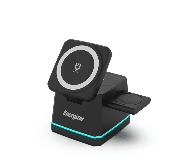 Energizer WCP307, inomhus, USB, Trådlös laddning, Svart