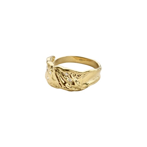 PILGRIM - SOL Organic Shaped Crystal Ring - Gold Plated
