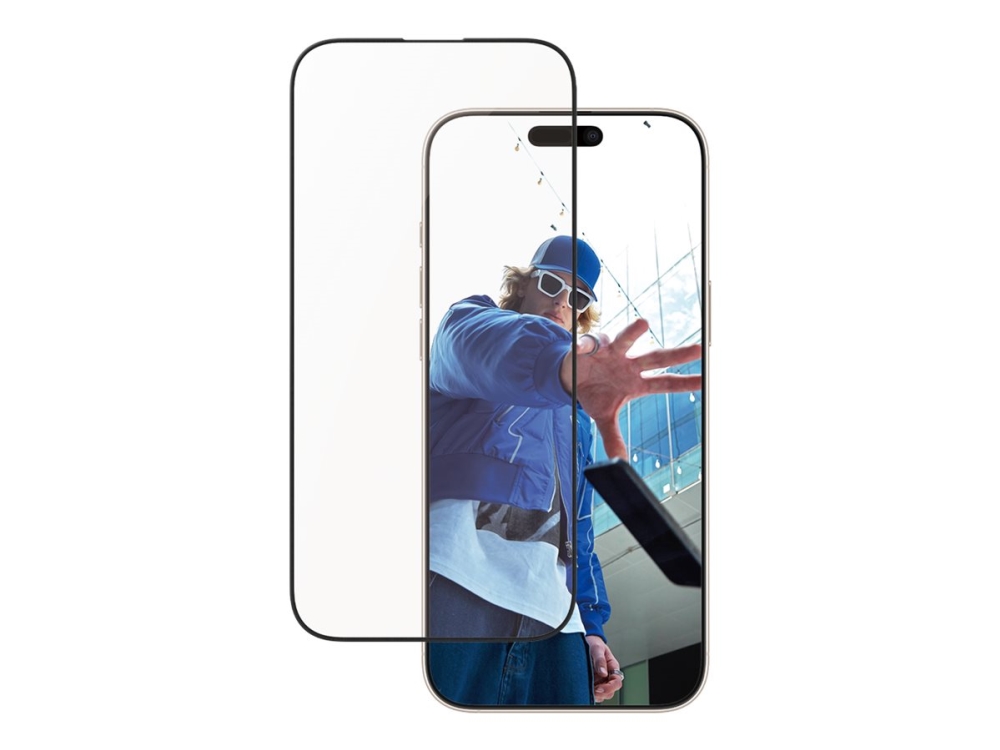 PanzerGlass - Skärmskydd för mobiltelefon - ultrabred passning - glas - ramfärg svart - för Apple iPhone 16 Pro Max