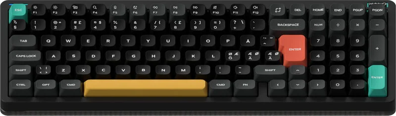 NuPhy Halo96 V2 trådlöst gamingtangentbord (Obsidianssvart)