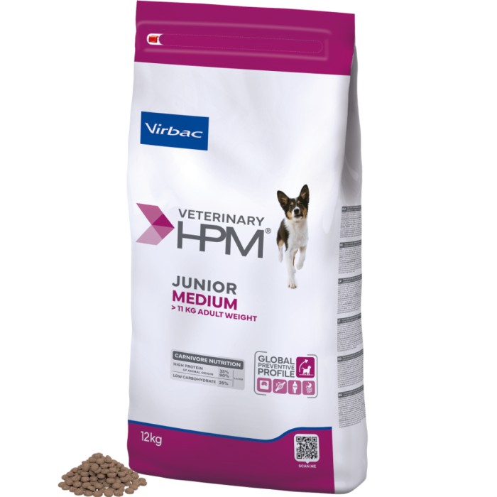 Virbac HPM Junior Medium Dog 12 kg