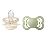BIBS Pacifier Supreme Silicone Ivory/Sage Size 2 2pcs, bild 2