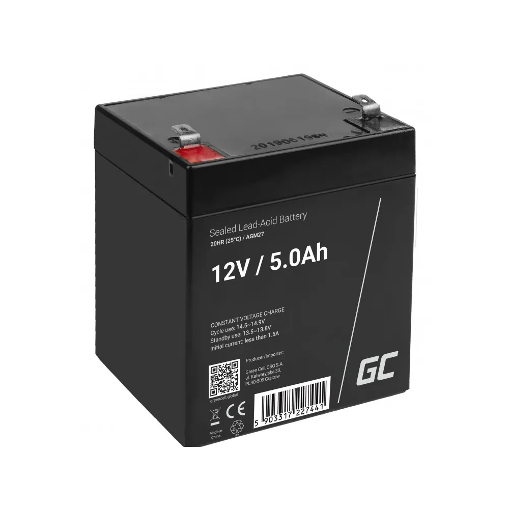 Batteri Green Cell AGM27 12V/5Ah