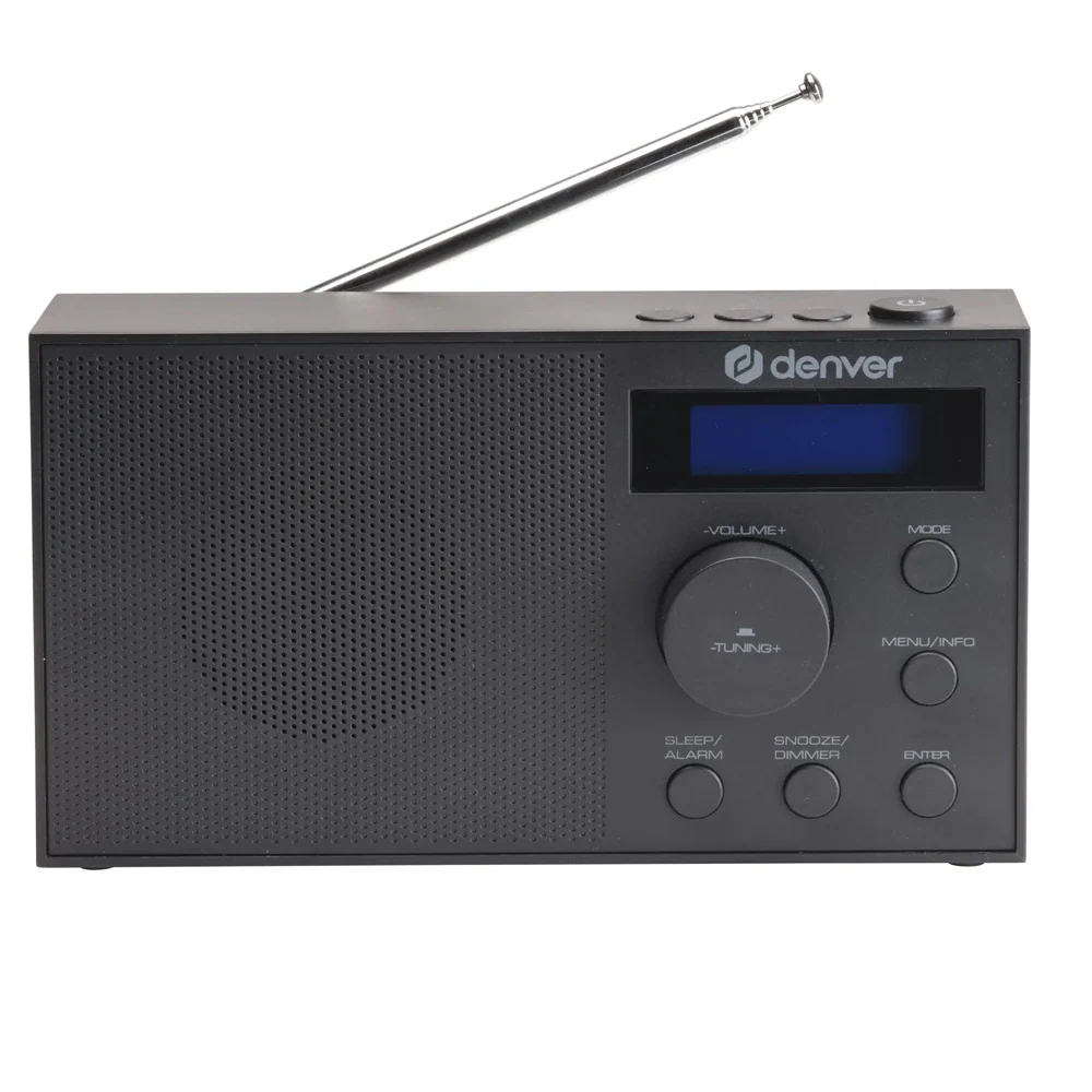 Denver DAB-51B DAB+/FM-Radio - Svart / Klockradio med dubbelalarm / DAB-radio med 40 snabbval