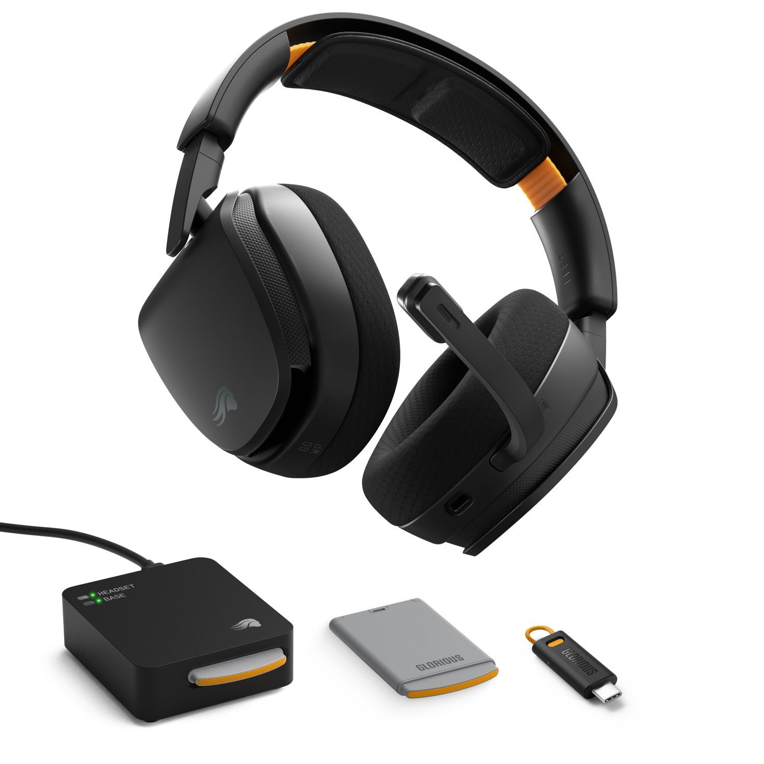 Glorious GHS Wireless InfinitePlay gamingheadset, svart