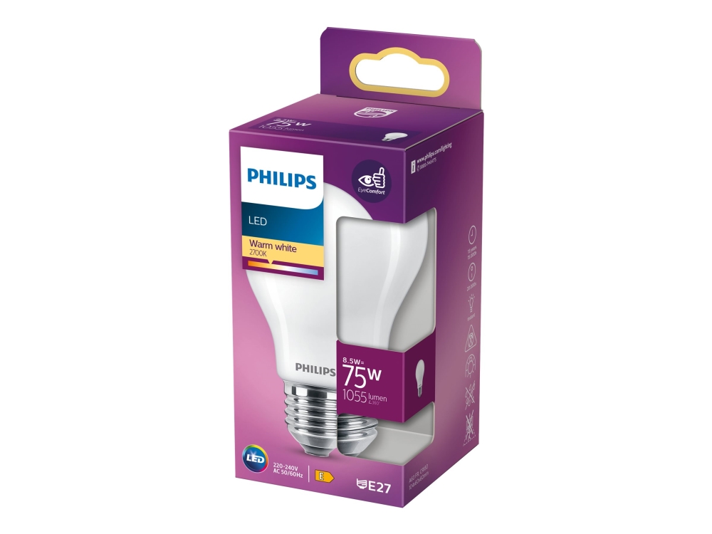 Philips Classic A60 LED-lampa 9W E27 (varmvit)