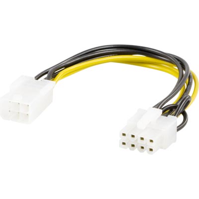 Adapter för 6-pin PCI-Express till 8-pin PCI-Express, 10 cm, bild 2