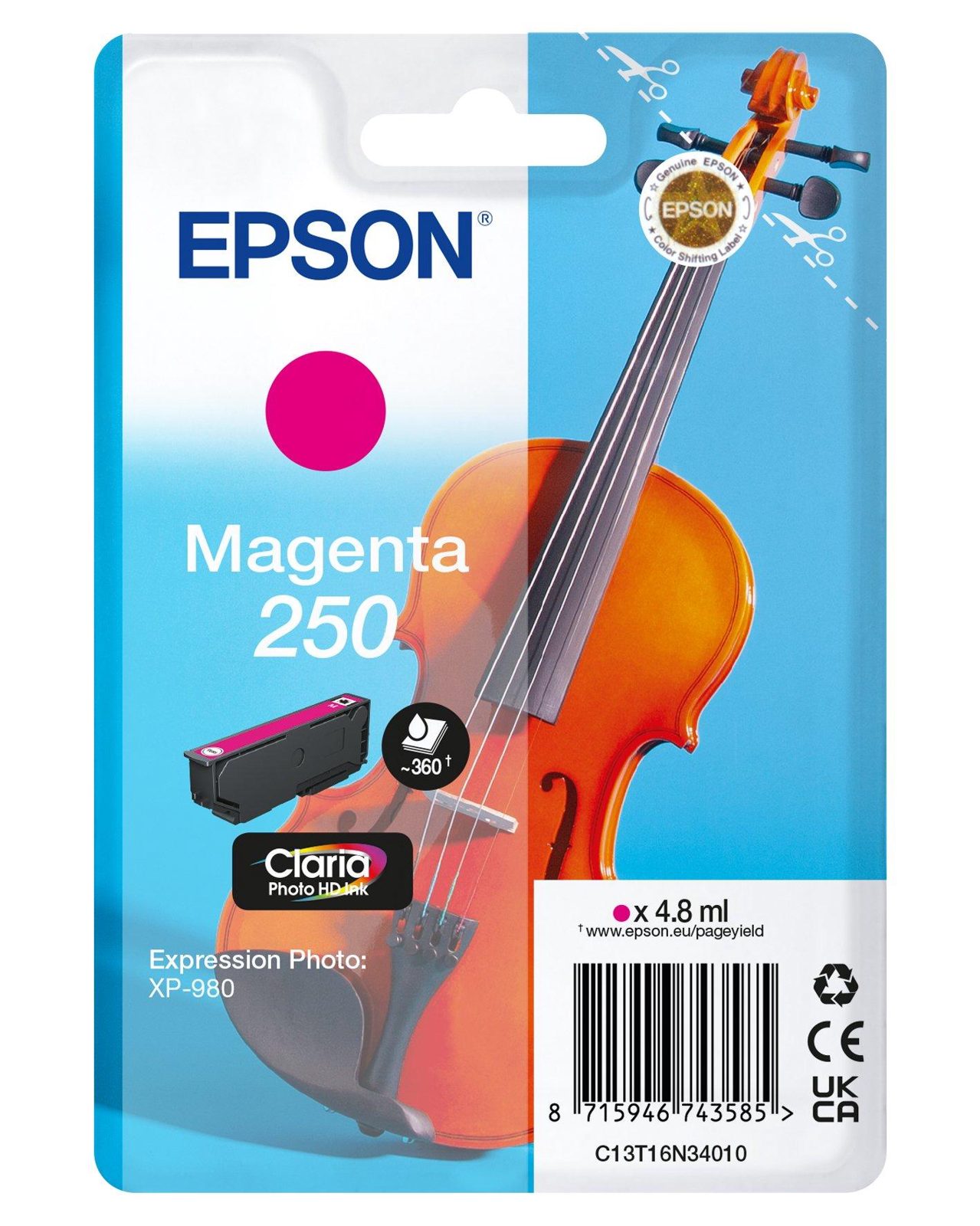 Epson 250 Magenta, 4,8ml, bild 3