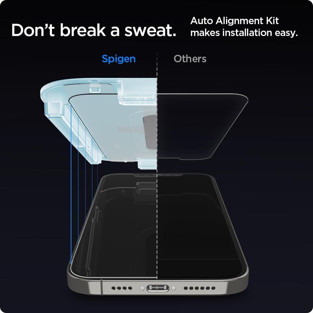 Spigen Glas.tR EZ Fit härdat glas för iPhone 12 / iPhone 12 Pro - 2 st., bild 2