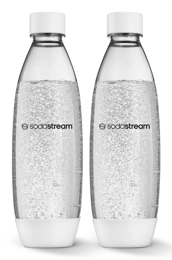Sodastream 1 litre Fuse bottles - White Two-pack
