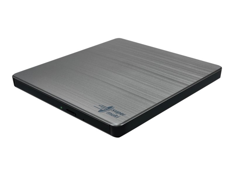 Hitachi-LG Slim bärbar DVD-brännare, silver, fack, stationär/bärbar dator, DVD±RW, USB 2.0, 60000 h