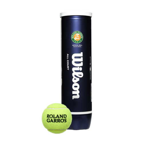Wilson - Roland-Garros All Court Tennisbollar 4-pack - Officiell Grand Slam Boll för Grusbana