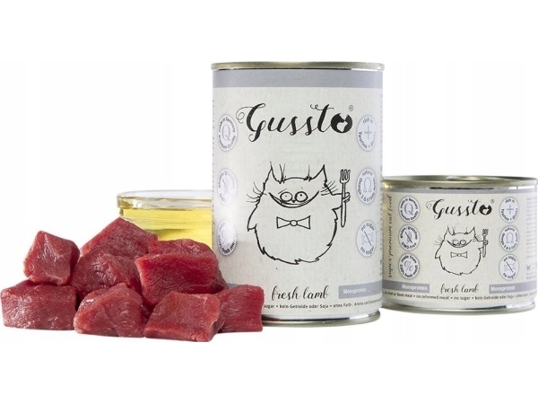 GUSSTO portionsburk 400 g FRESH LAMB /6 katmat med JAGNIECINA