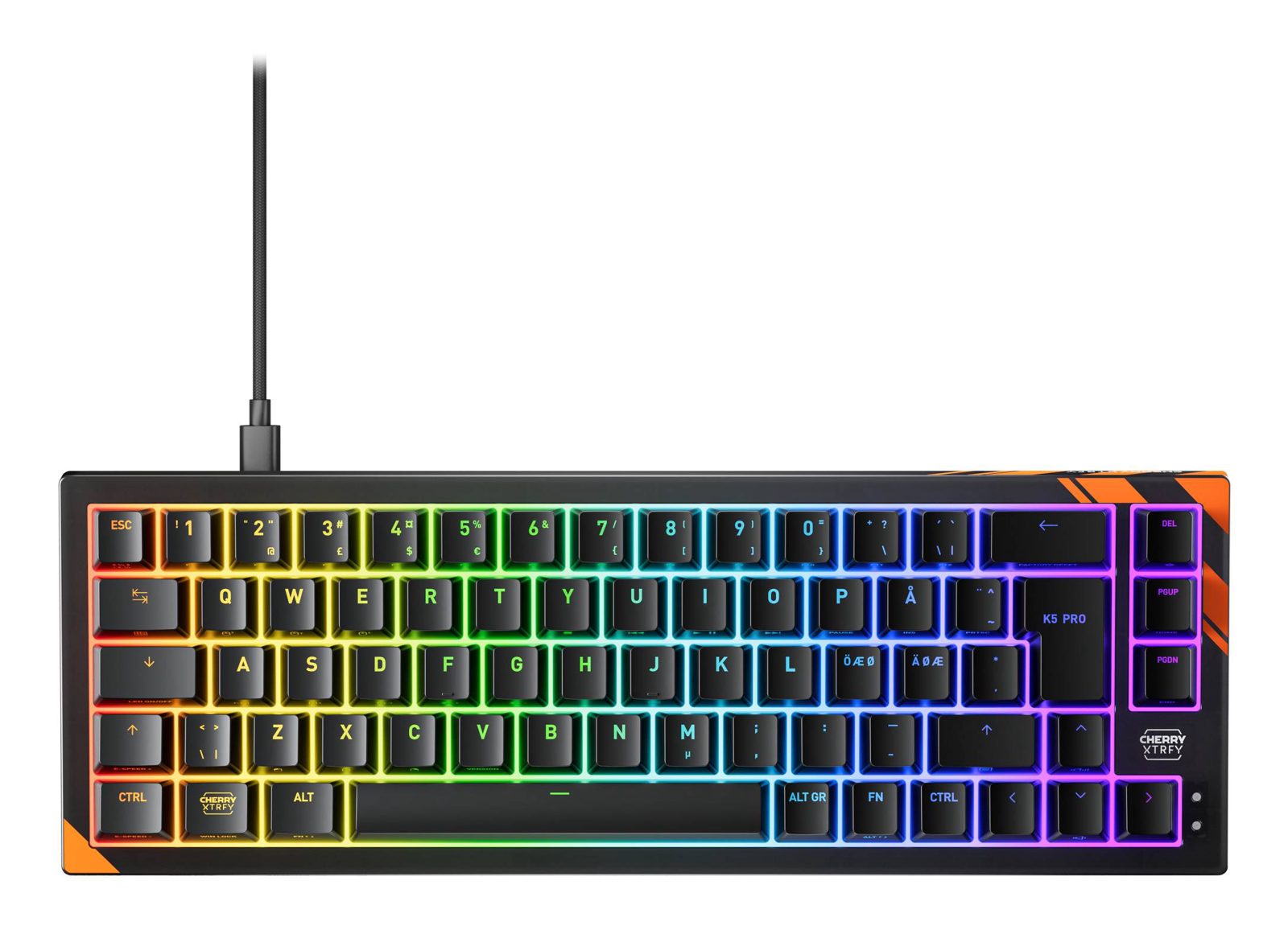 Cherry Xtrfy K5 Pro TMR kompakt gaming-tangentbord, bild 3