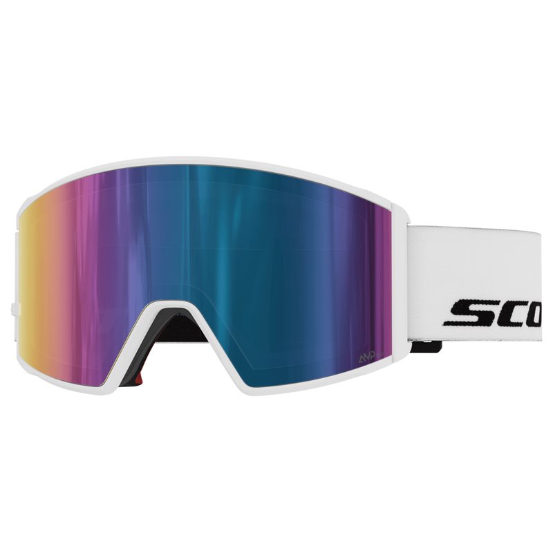Scott Goggle React White/Amp Teal Chrome S2 - OneSize