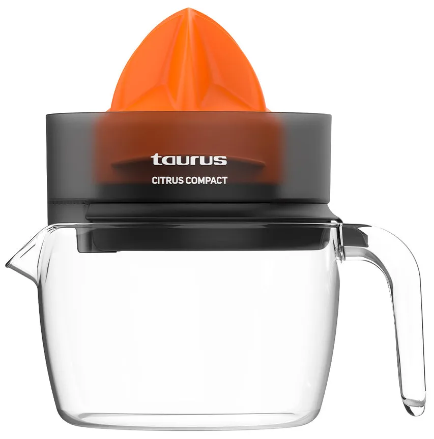 Taurus CITRUS COMPACT, Handdriven juicepress, Svart, Orange, Transparent, 0,8 l, Plast, 30 W, Bisfenol A (BPA)