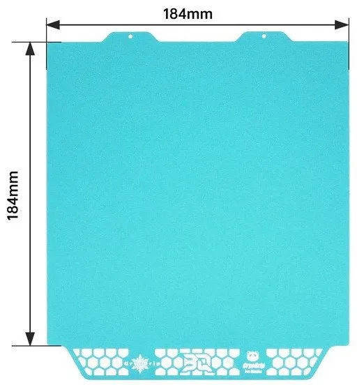 BIQU Panda Buildplate CryoGrip Pro Glacier - dubbelsidig magnetisk platta för Bambu Lab A1 miniskrivare 184x184 mm
