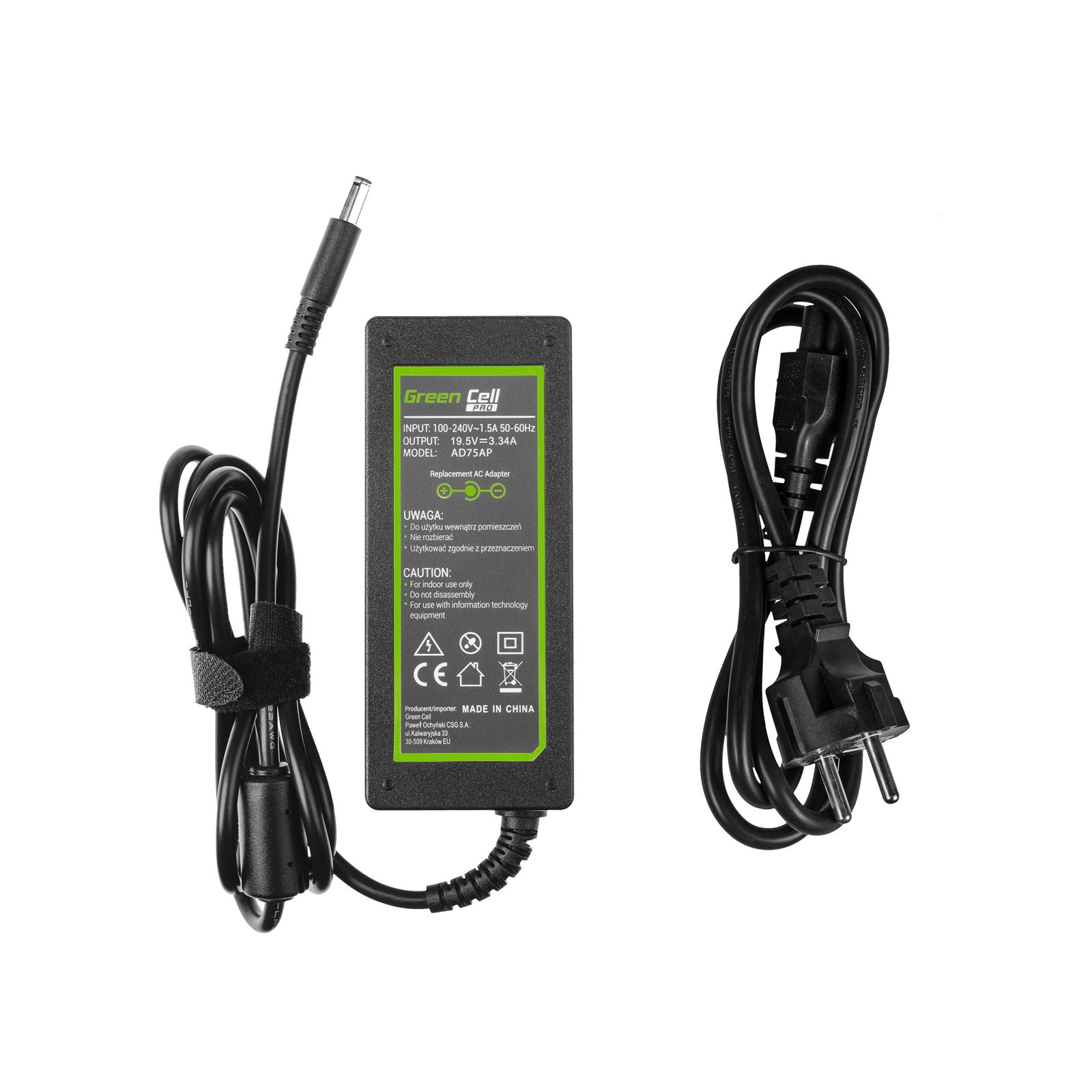 Green Cell PRO laddare 19,5V 3,34A 65W – kompatibel med Dell Inspiron, bild 2