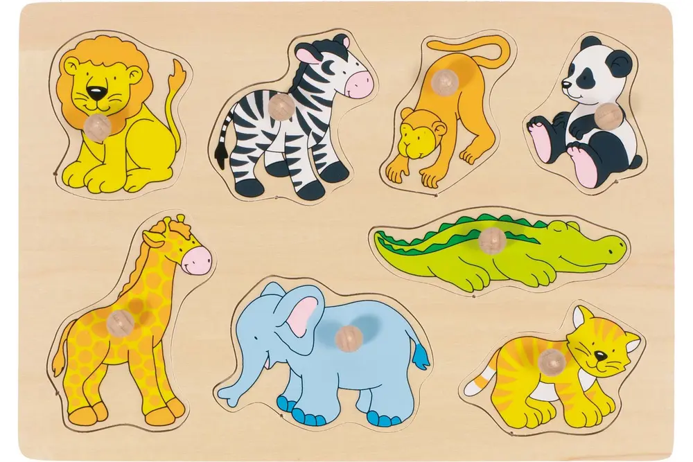 GOKI - Zoo animals, lift-out puzzle - (57874)