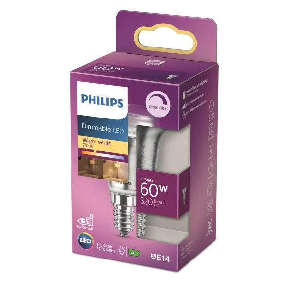 Philips Philips (Light) LED reflektor 4.3 W (60 W), E14, Varmvit, dimbar, bild 3