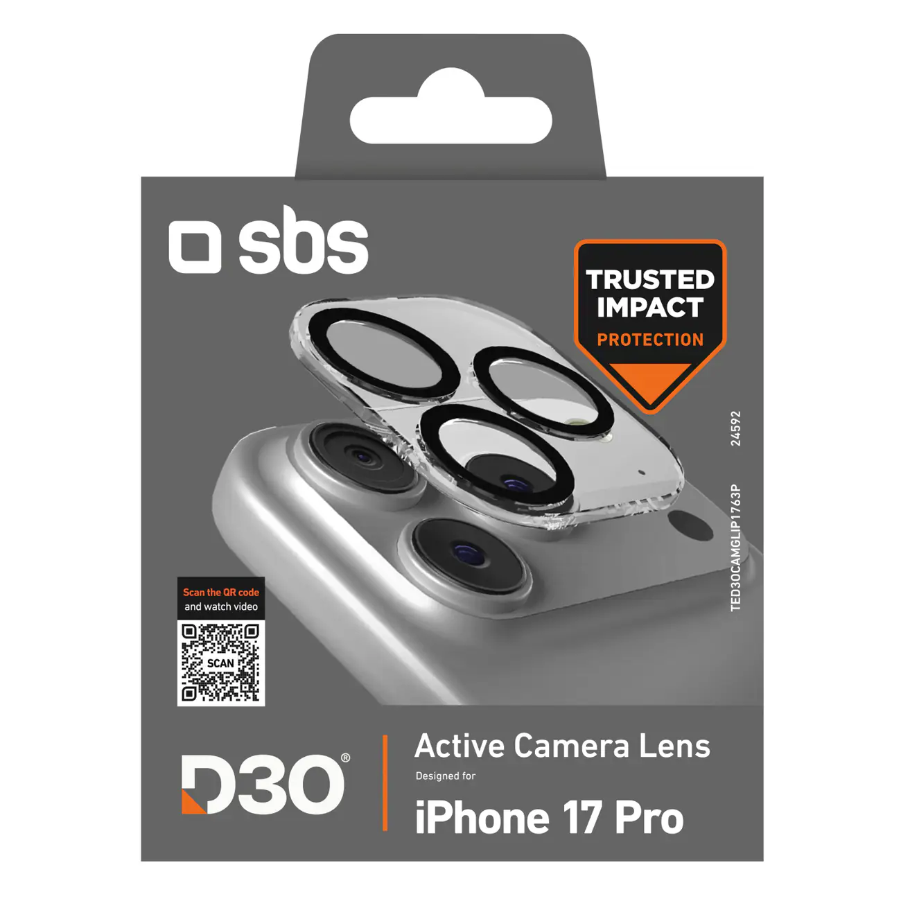 SBS-kameraglas för iPhone 17 Pro med D3O-teknik, bild 2