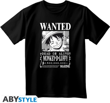 One Piece Wanted Luffy Svart (Large)