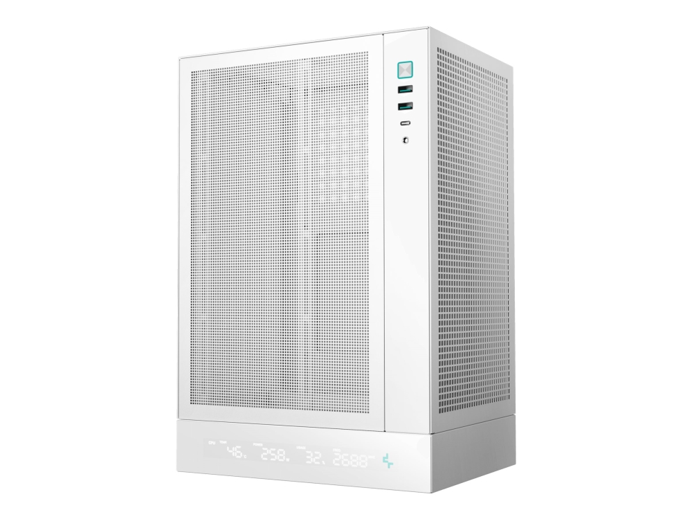 DeepCool CH170 DIGITAL Mini-ITX-datorchassi, vitt, utan nätaggregat