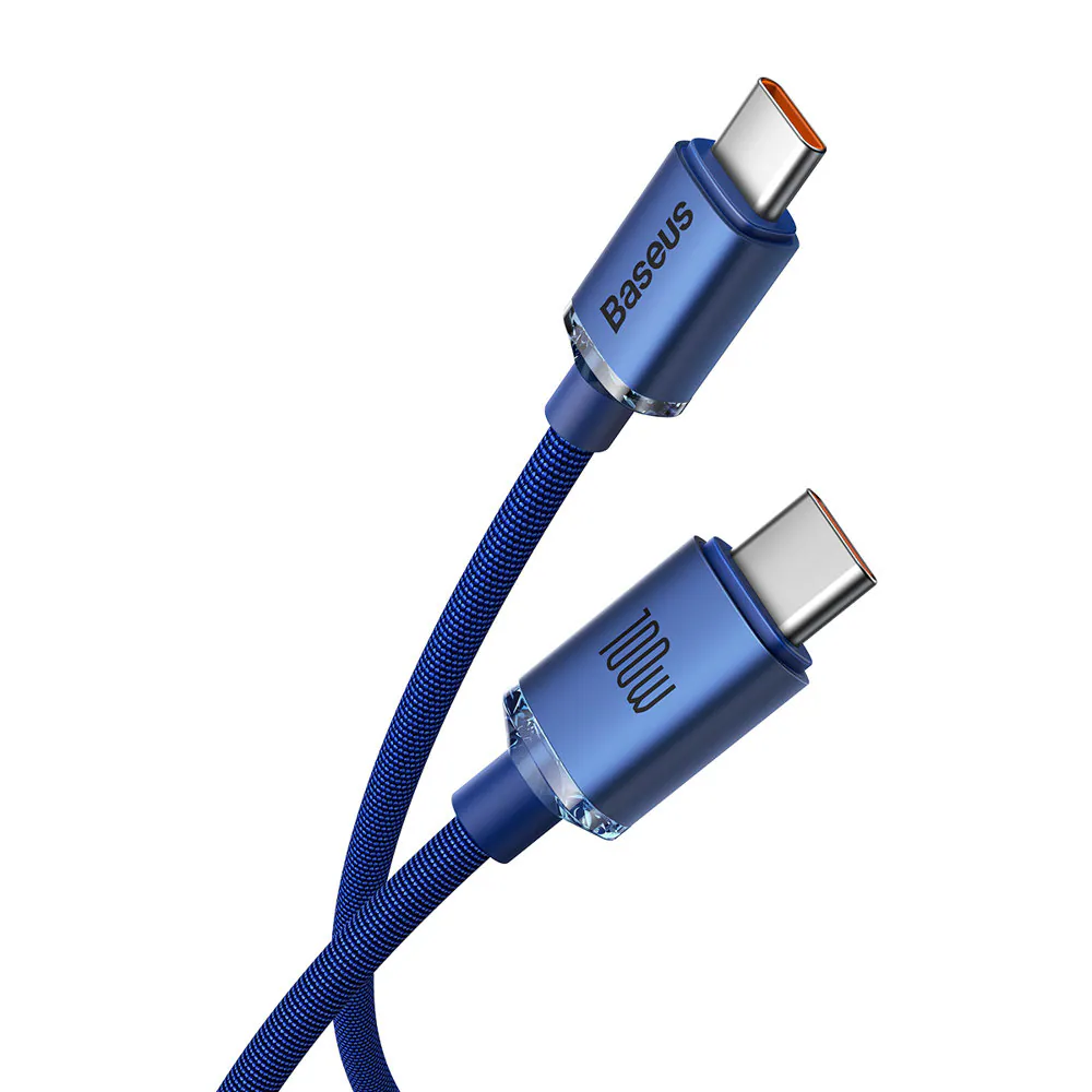 Baseus CAJY000703 USB-C - USB-C PD-kabel 100W 480Mb/s 2m - blå, bild 2