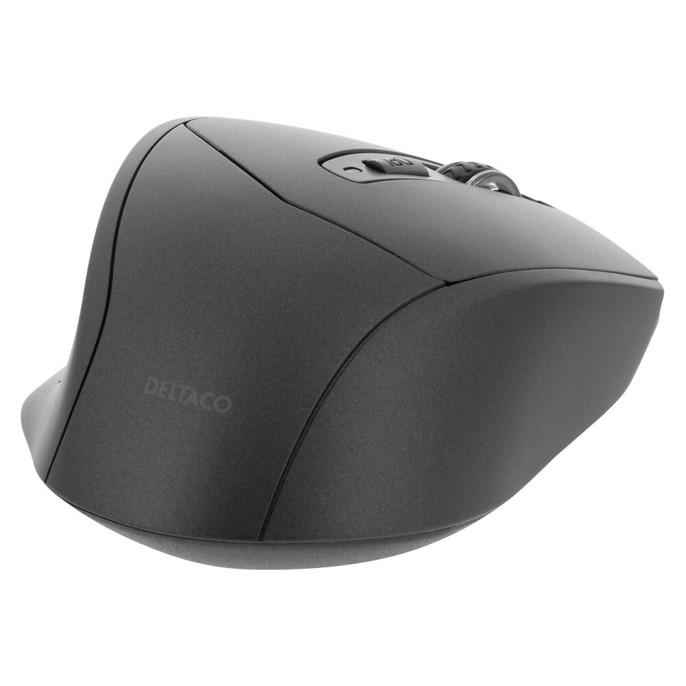 DELTACO Tyst Bluetooth-Mus, 800-1600 DPI - Mörkgrå, bild 2