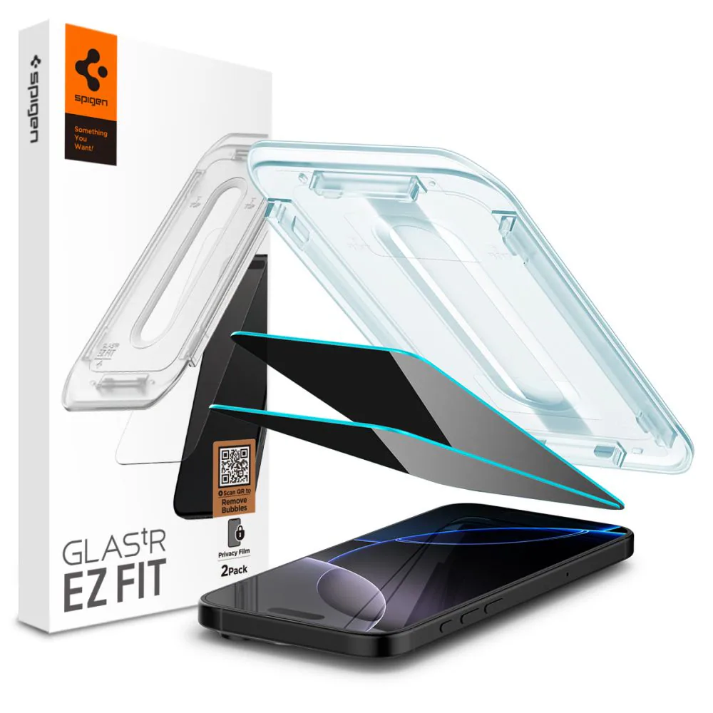 Spigen Glas.tR EZ Fit Privacy härdat glas för iPhone 16 Pro Max / 17 Pro Max - 2 st., bild 3