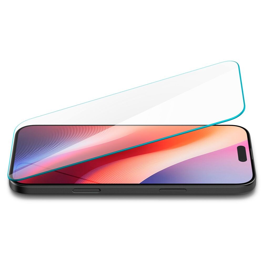 Spigen Glas.tR Slimmat härdat glas för iPhone 15/16, bild 2