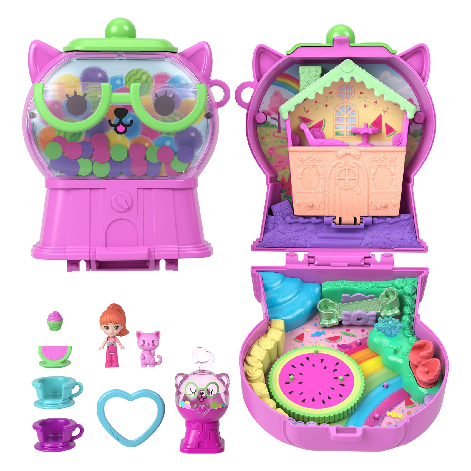 Polly Pocket Gumball Kitty Compact