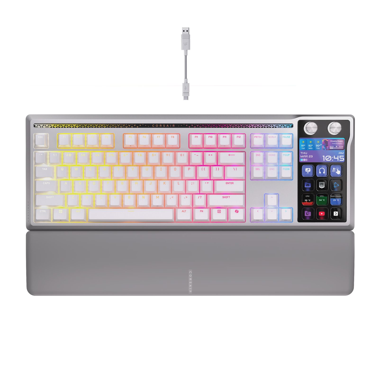 GALLEON 100 SD Stream Deck-Integrated Mechanical Keyboard - White