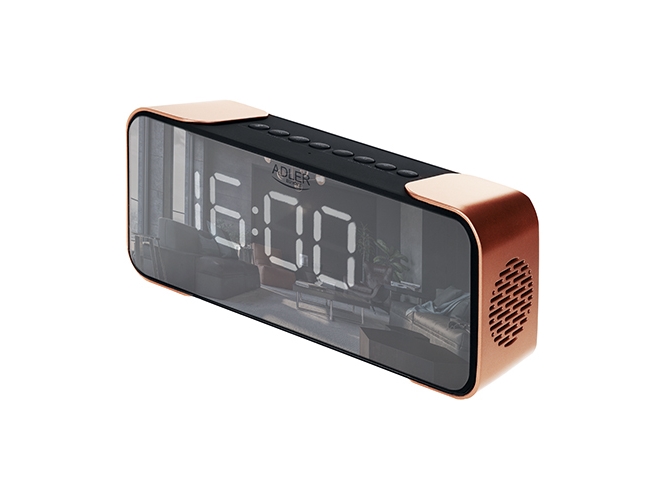 Adler AD 1190CR, Digital väckarklocka, Svart, Koppar, 12/24h, FM, 87,5 - 108 MHz, MP3