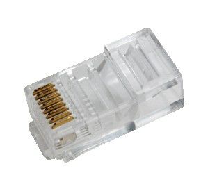 LogiLink RJ45, RJ45, transparent, guld, RoHS, 100 st