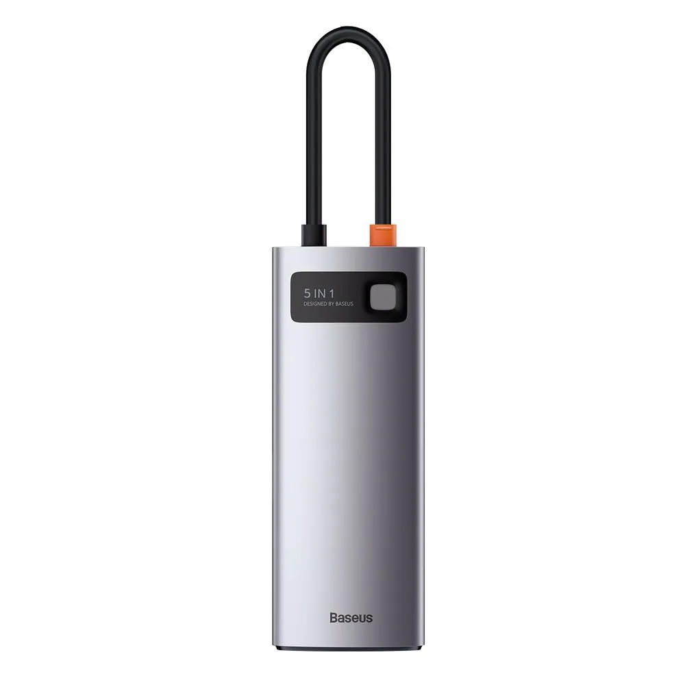 Baseus Metal Gleam, USB 3.2 Gen 1 (3.1 Gen 1) Type-C, 100 W, Grå, 4K Ultra HD, 60 hz, HDMI, USB 2.0, USB 3.2 Gen 1 (3.1 Gen 1) Type-A, USB 3.2 Gen 1 (3.1 Gen 1) Type-C, bild 2