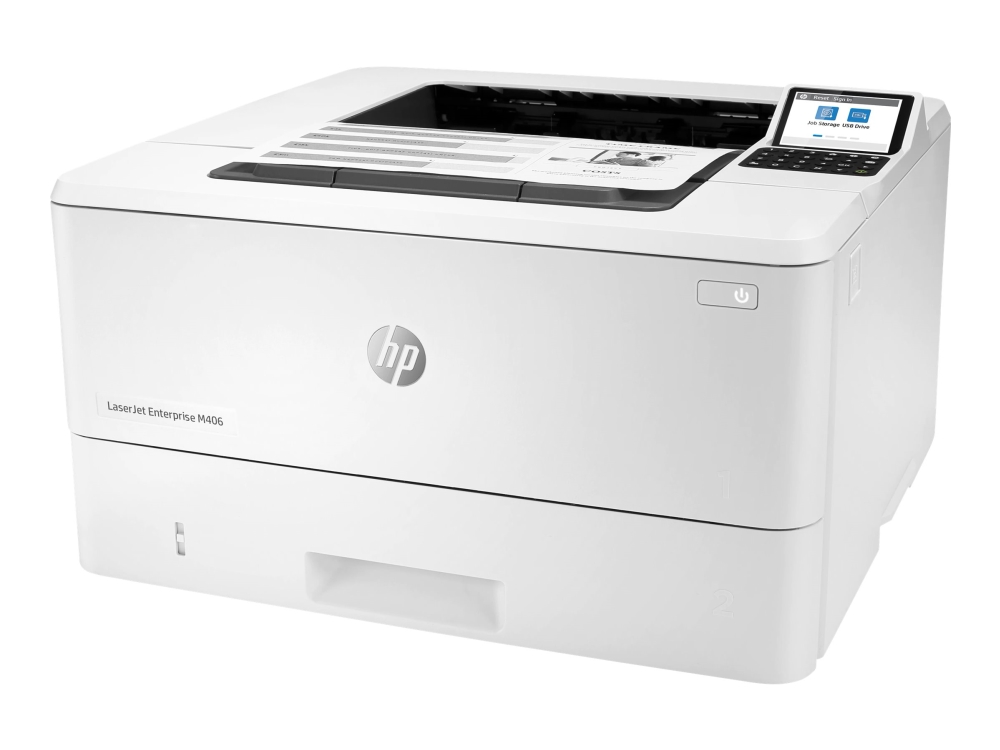 HP LaserJet Pro M406dn, 4800x600 dpi, 38 ppm, duplex, USB/LAN