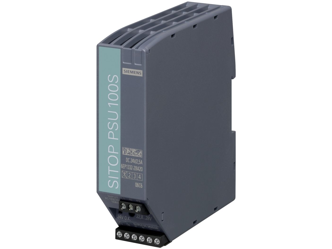 Siemens 6EP1332-2BA20, inomhus, IP20, Multifärg, CE, RoHS, REACH, 32,5 mm, 125 mm