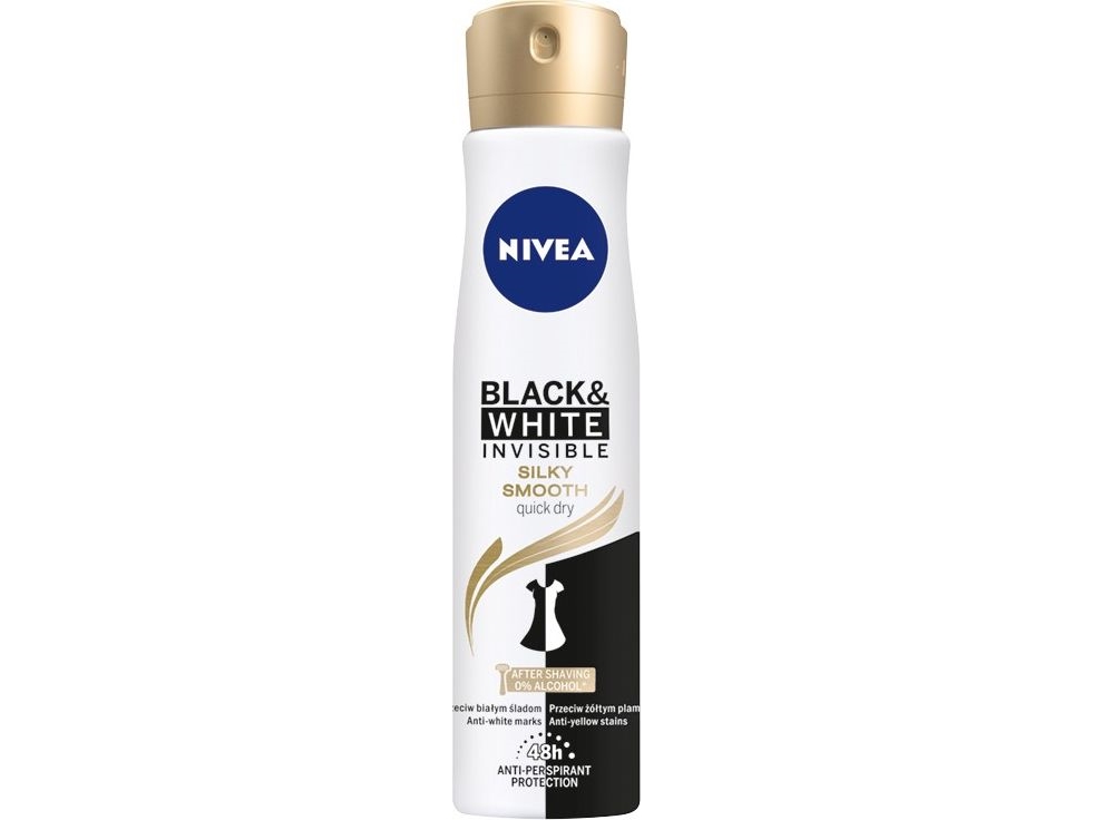 Nivea Black & White Invisible Silky Smooth Antiperspirant Spray 250ml